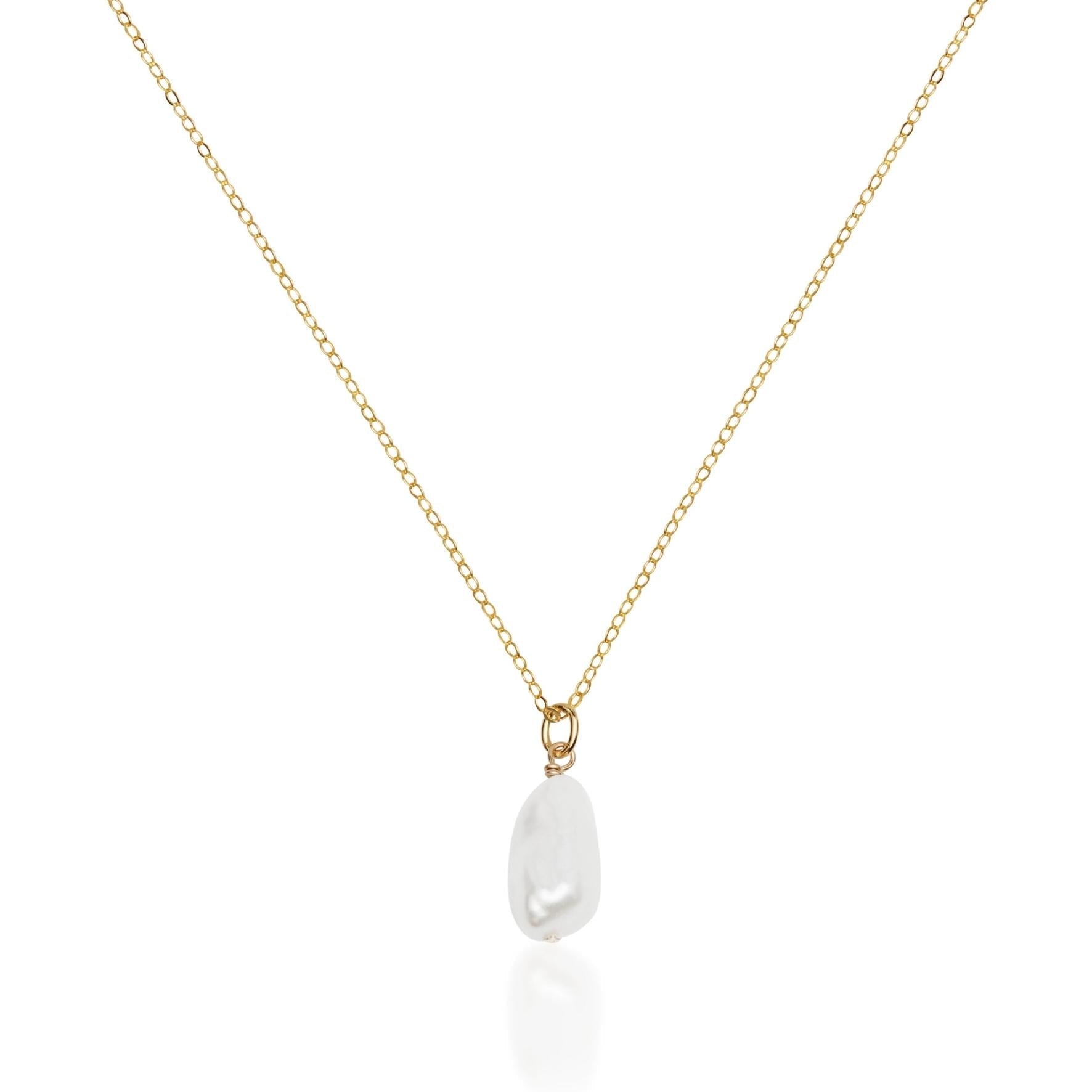 Keshi Pearl Necklace - Gold