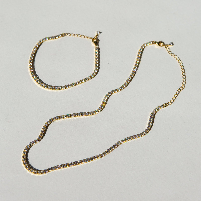 Aspen Tennis Necklace - Gold