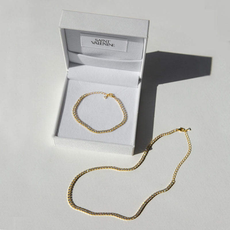 Aspen Tennis Necklace - Gold