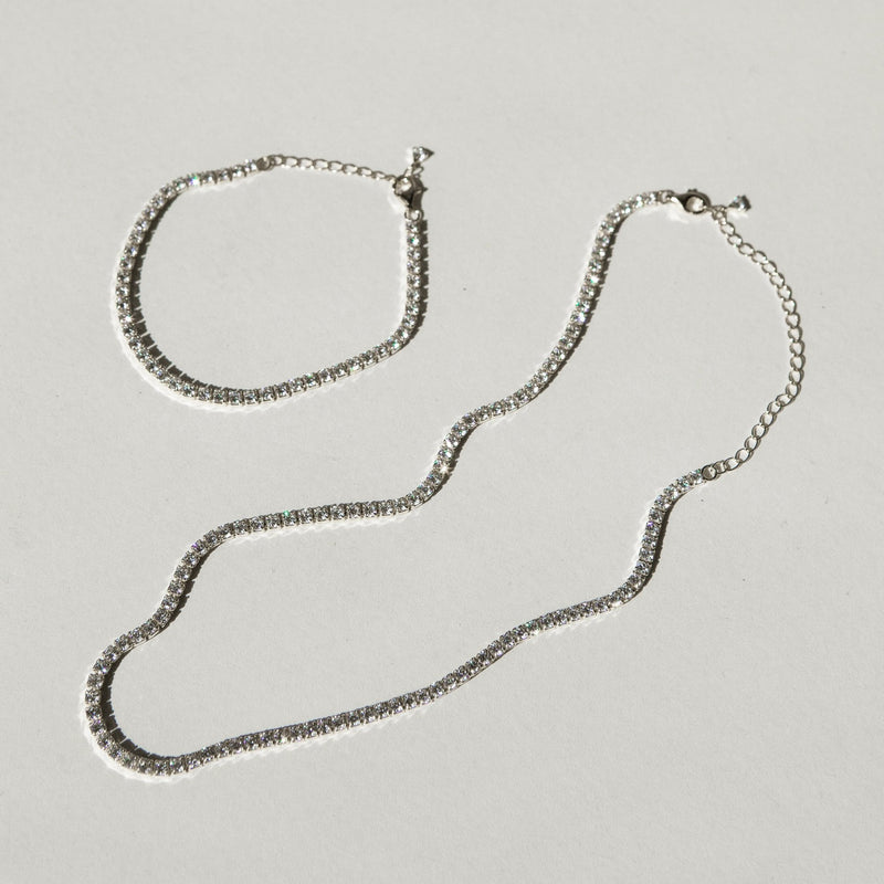 Aspen Tennis Necklace - Silver