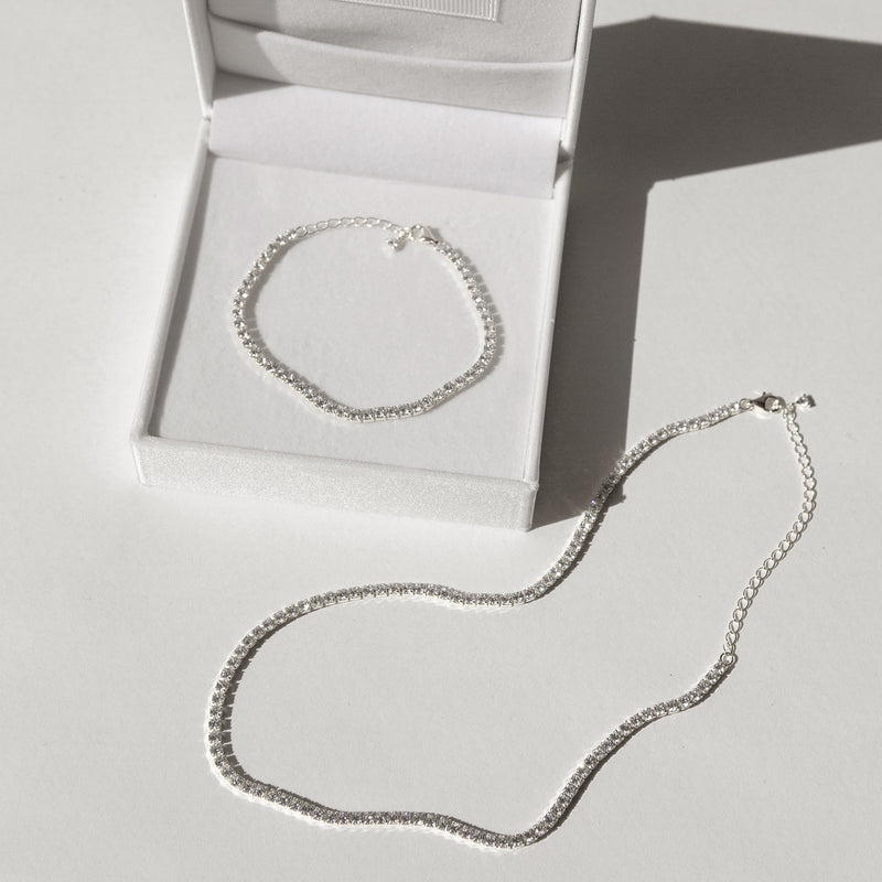 Aspen Tennis Necklace - Silver