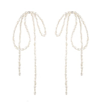 Luella Pearl Bow Earrings - Gold