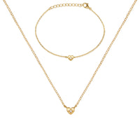 The Mini Heart Duo Set - Gold