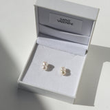 Oro Irregular Pearl Studs - Gold