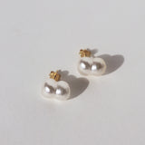 Oro Irregular Pearl Studs - Gold