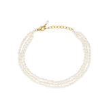 Sandrine Three Strand Pearl Bracelet - Gold