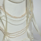 Sandrine Three Strand Pearl Necklace - Gold