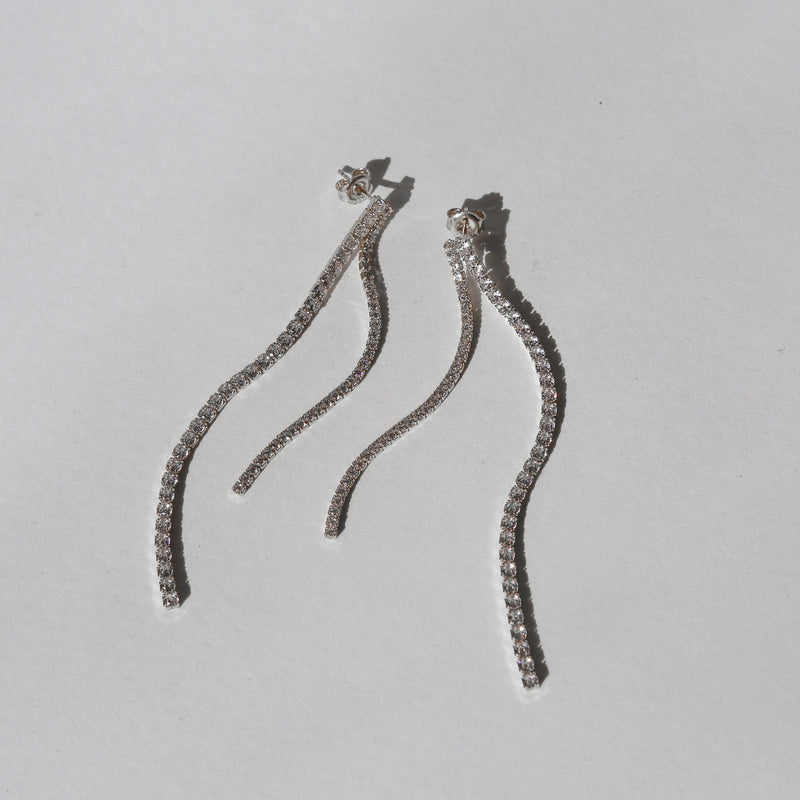 Sloane Drop Earrings - Silver