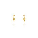 Starburst Charms - Pair - Gold