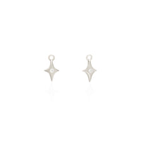 Starburst Charms - Pair - Silver