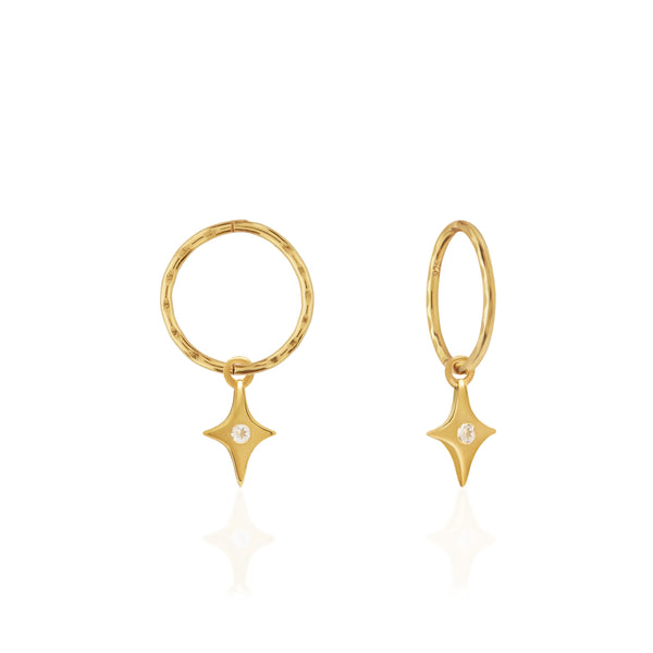 Starburst Mini Hoops - Gold