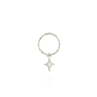 Starburst Mini Hoop - Single - Silver