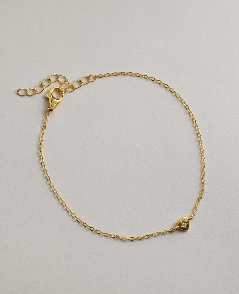 Mini Heart Bracelet - Gold