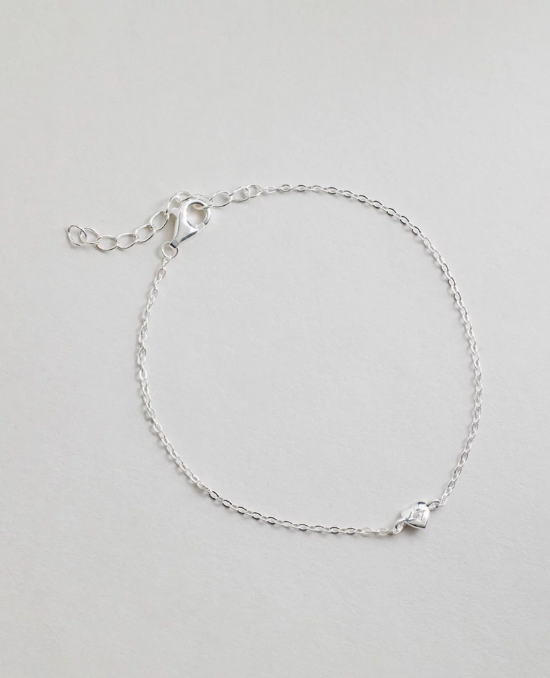 Mini Heart Bracelet - Silver