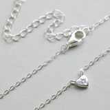 Mini Heart Necklace - Silver