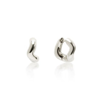 Wabi Sabi Mini Hoops - Silver