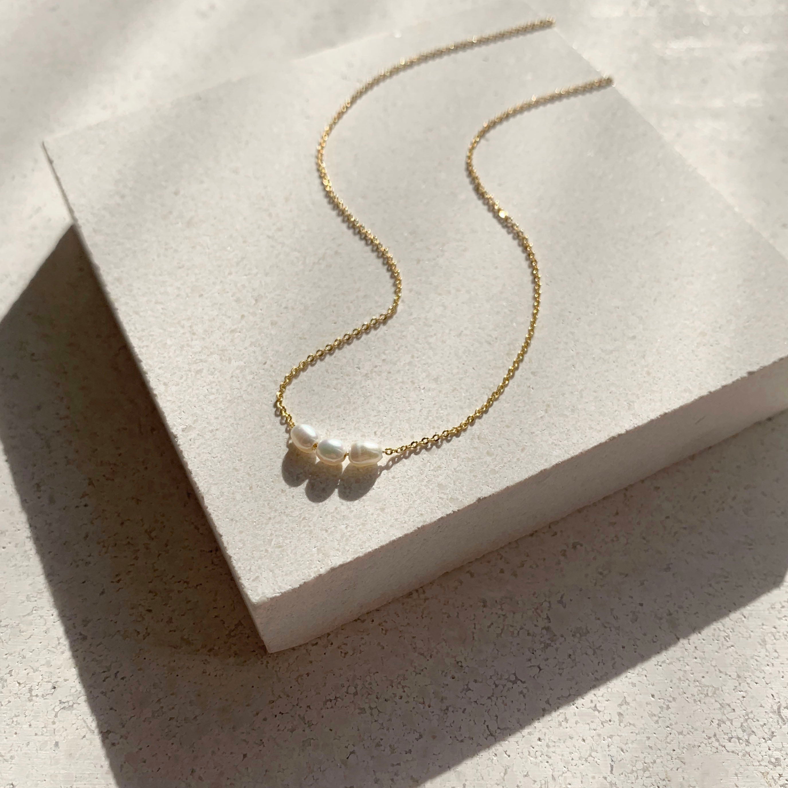 Mini Pearl Necklace - Gold | Saint Valentine Jewellery | Shop Pearl Gifts