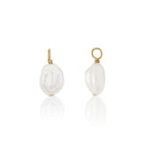 Keshi Pearl Charms - Pair - Gold