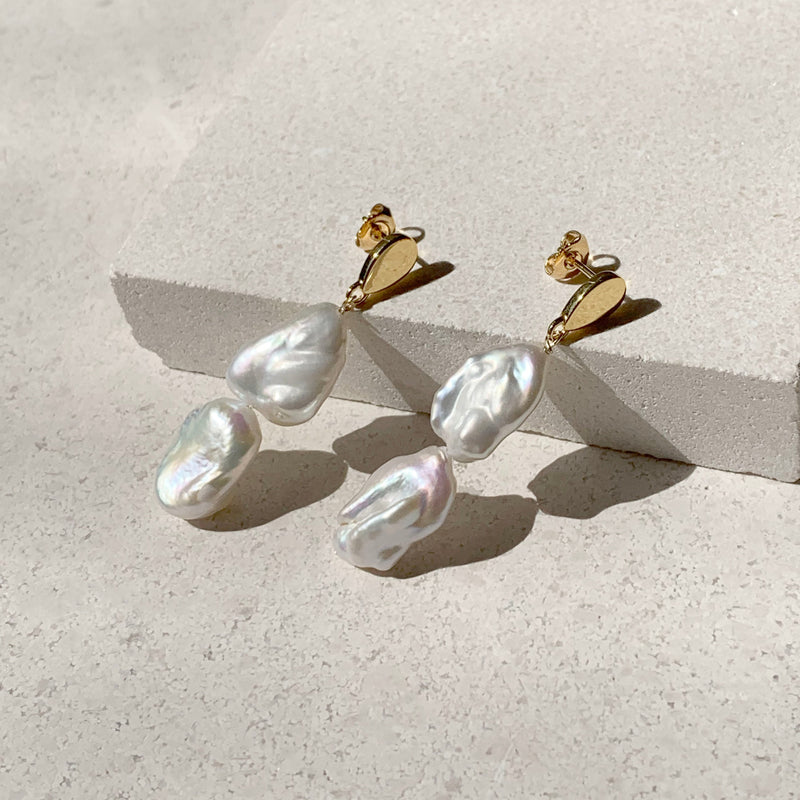 Santorini Earrings - Gold – Saint Valentine Jewellery